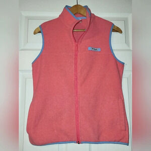 Columbia PFG Fleece Vest‎ Pockets Pink Blue Size Small Fishing Boating Outdoor